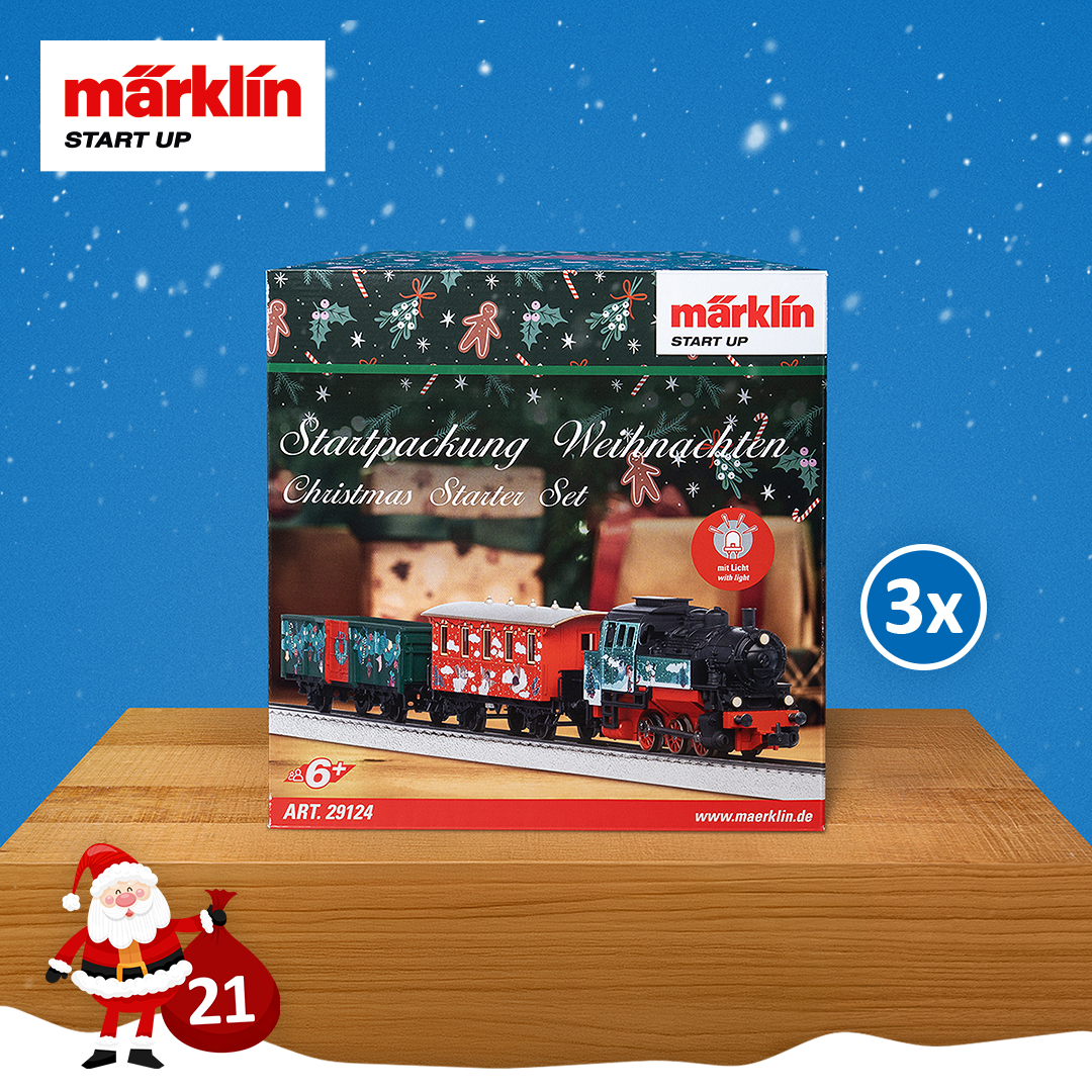 Präsentation Gewinn Türchen 21: Märklin START UP H0 Startpackung Weihnachten