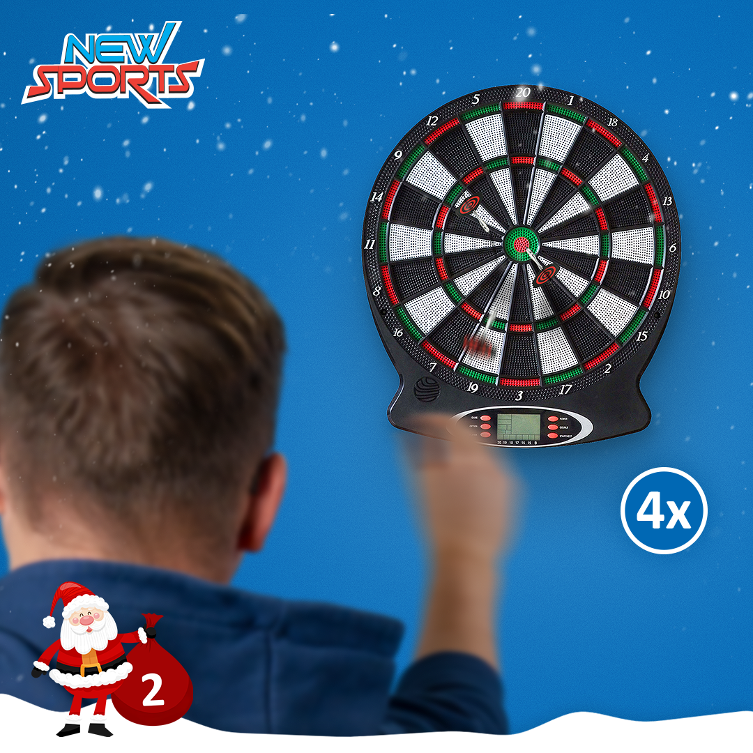 Präsentation Gewinn Türchen 2: Elektronisches Dartboard mit Sound